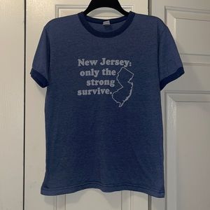Vintage urban outfitters urban renewal Tee. “Jersey, Only the strong survive”